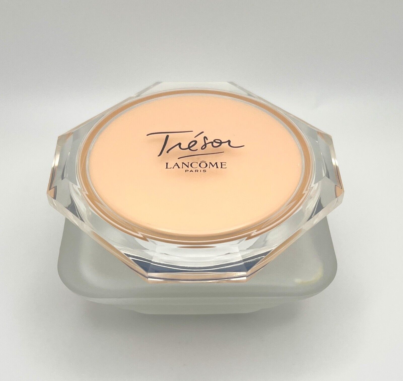 Vintage Lancome Tresor Empty Perfume Body Cream Glass Jar Bottle 5.3 oz Size
