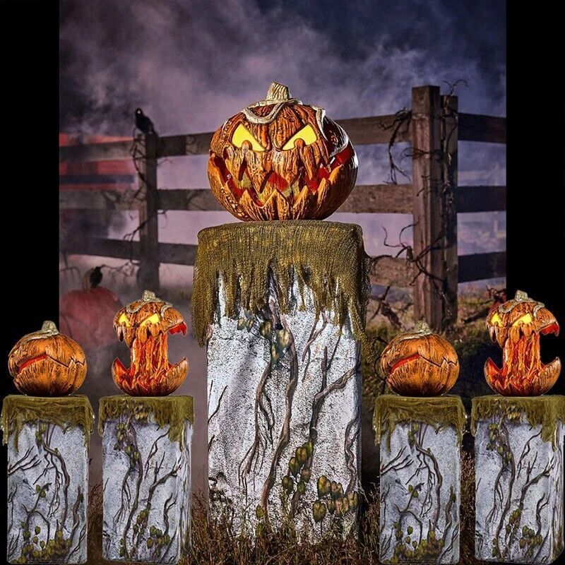 Halloween Animatronic Scary Pumpkin Head Lightning Halloween Gourdo Horror