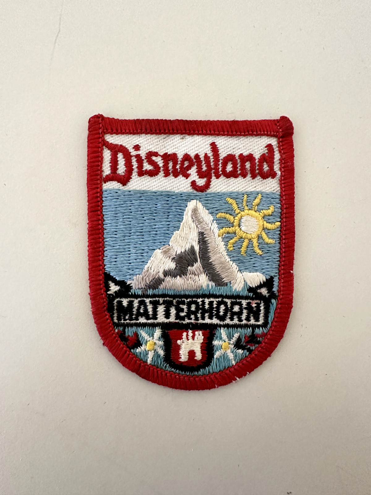 RARE Vtg 1960s Disneyland Matterhorn Bobsleds Patch from Cast Member Uniform