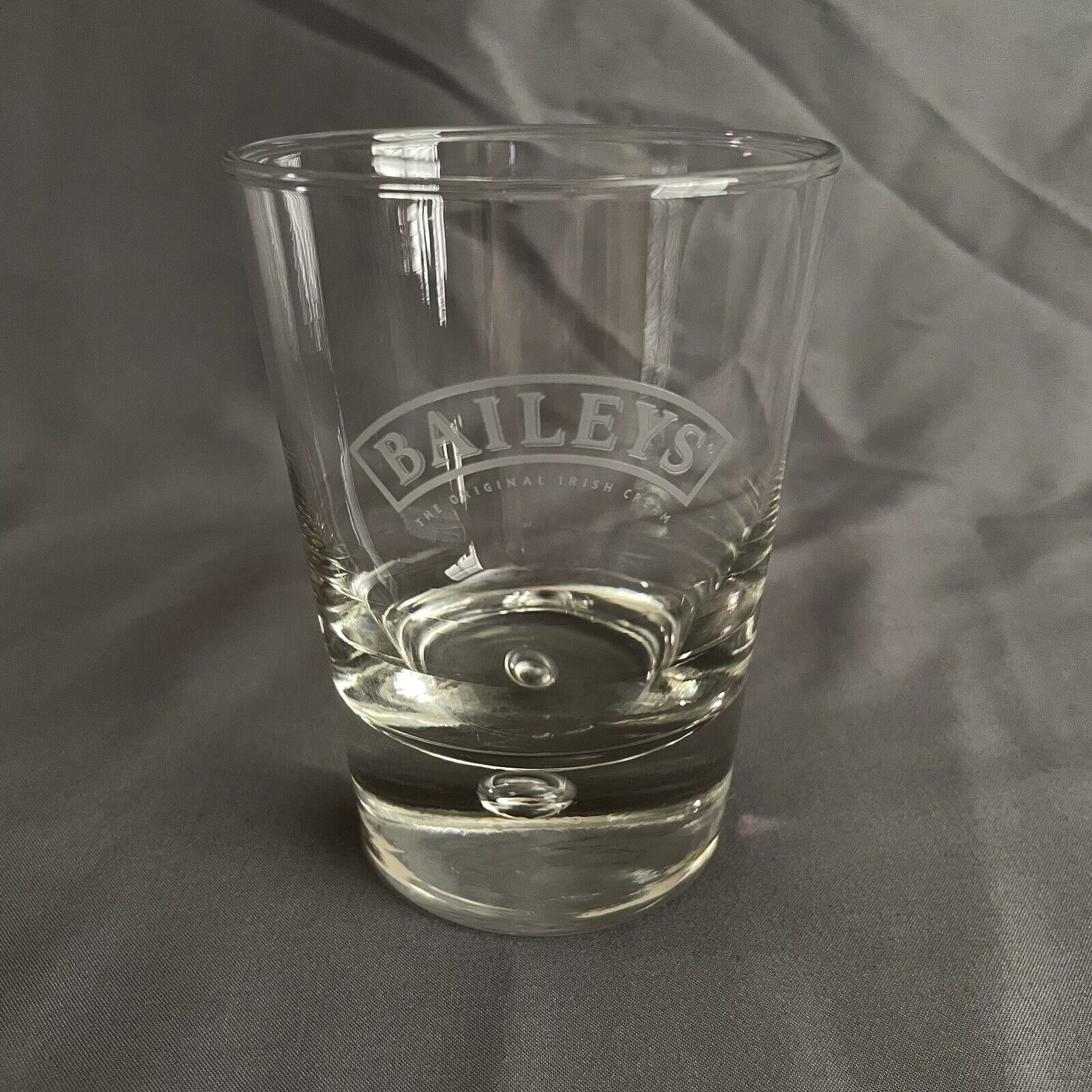 Old Fashioned Glass Bailey\'s On The Rocks Art Glass Controlled Bubble Lowball