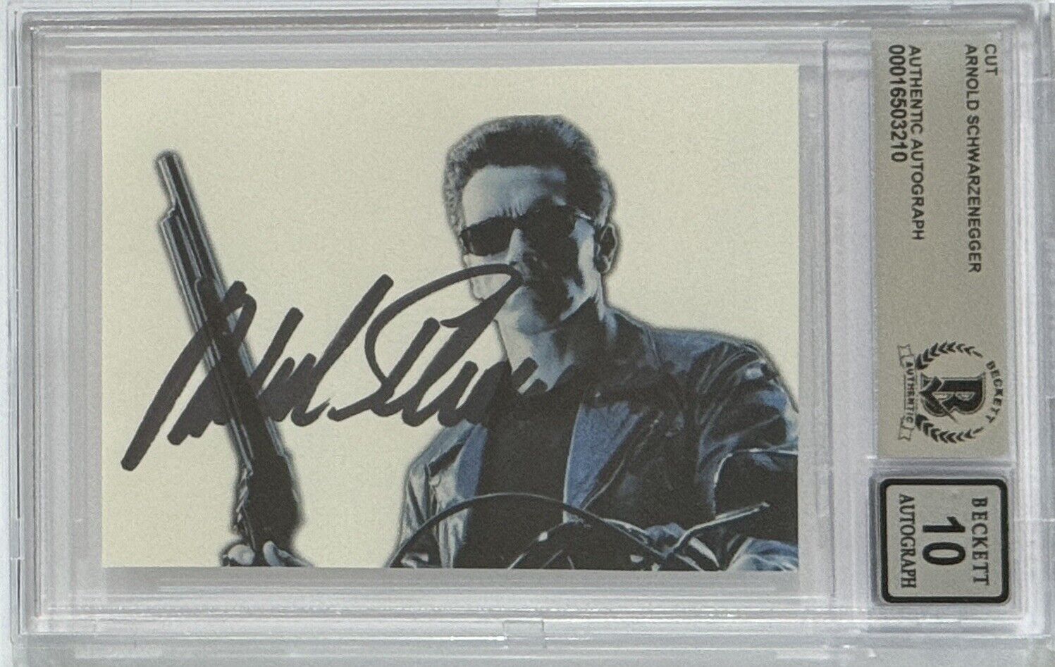 SIGNED Arnold Schwarzenegger Terminator Beckett BAS BGS GEM 10 Autographed COA