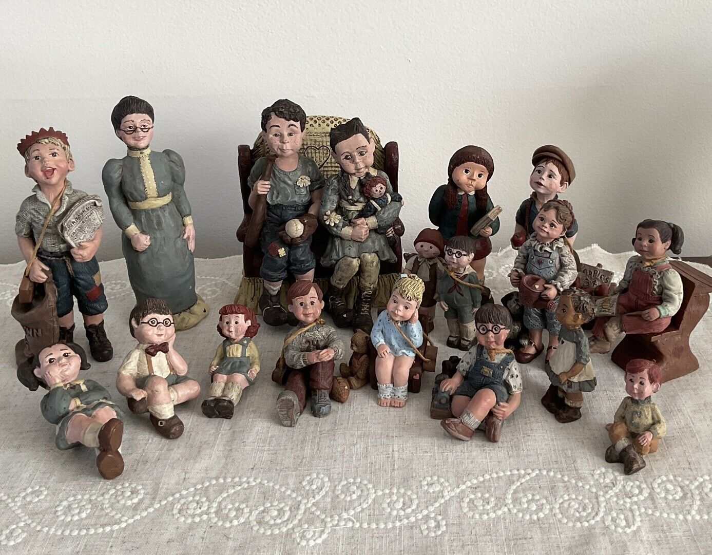 Lot of 20 Sarah's Attic Variety Boys Girls Shelf Sitters Figurines