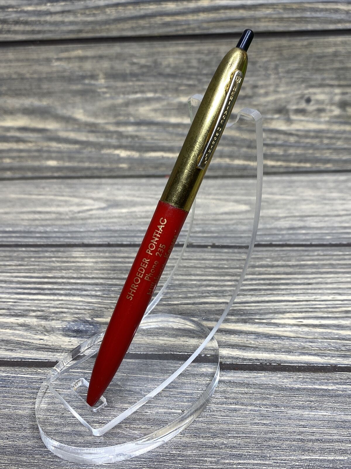 Vintage Heritage￼ Worth Pen Shroeder Pontiac Hillsborough Kansas Red And Gold￼