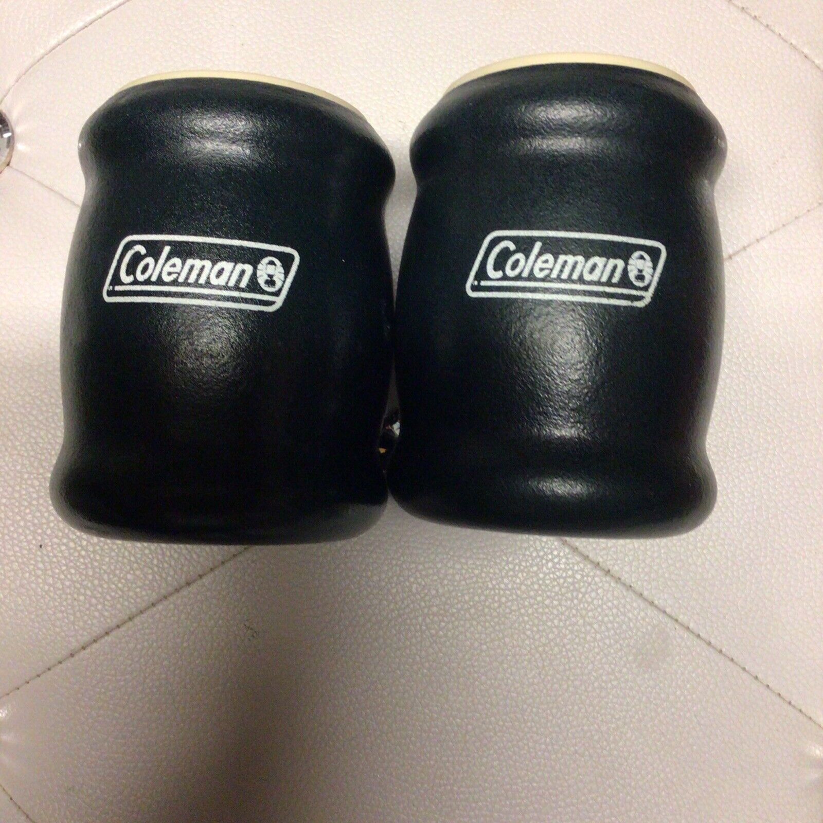 2 Vintage Coleman Insulated Soda Can Coozie Koozie Black Dad Boat