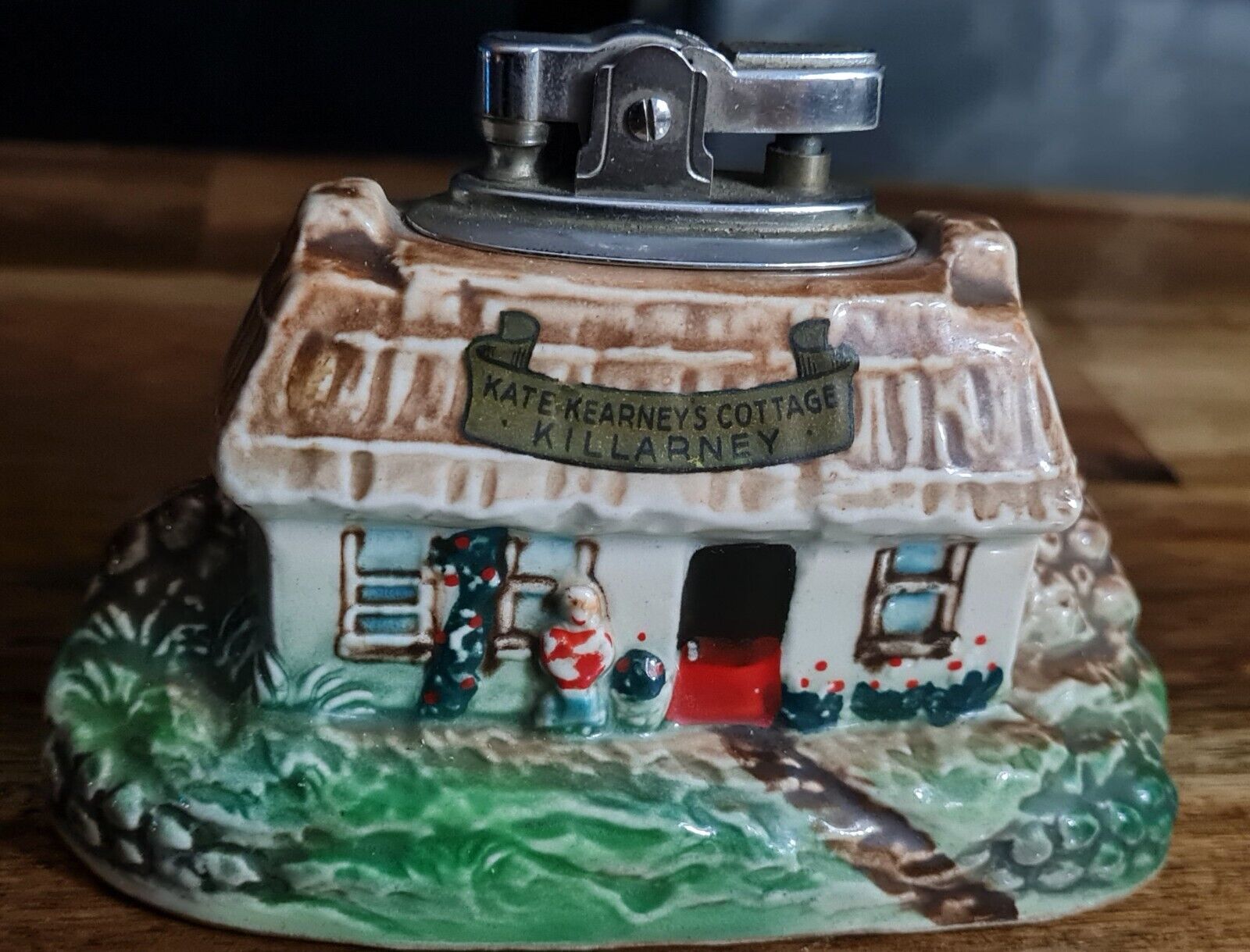 Rare Vintage Kate Kearneys Cottage Killarney Porcelain Lighter
