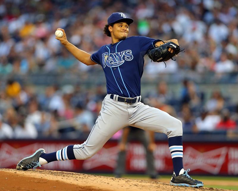 CHRIS ARCHER Tampa Bay Rays 8X10 PHOTO PICTURE 22050701186