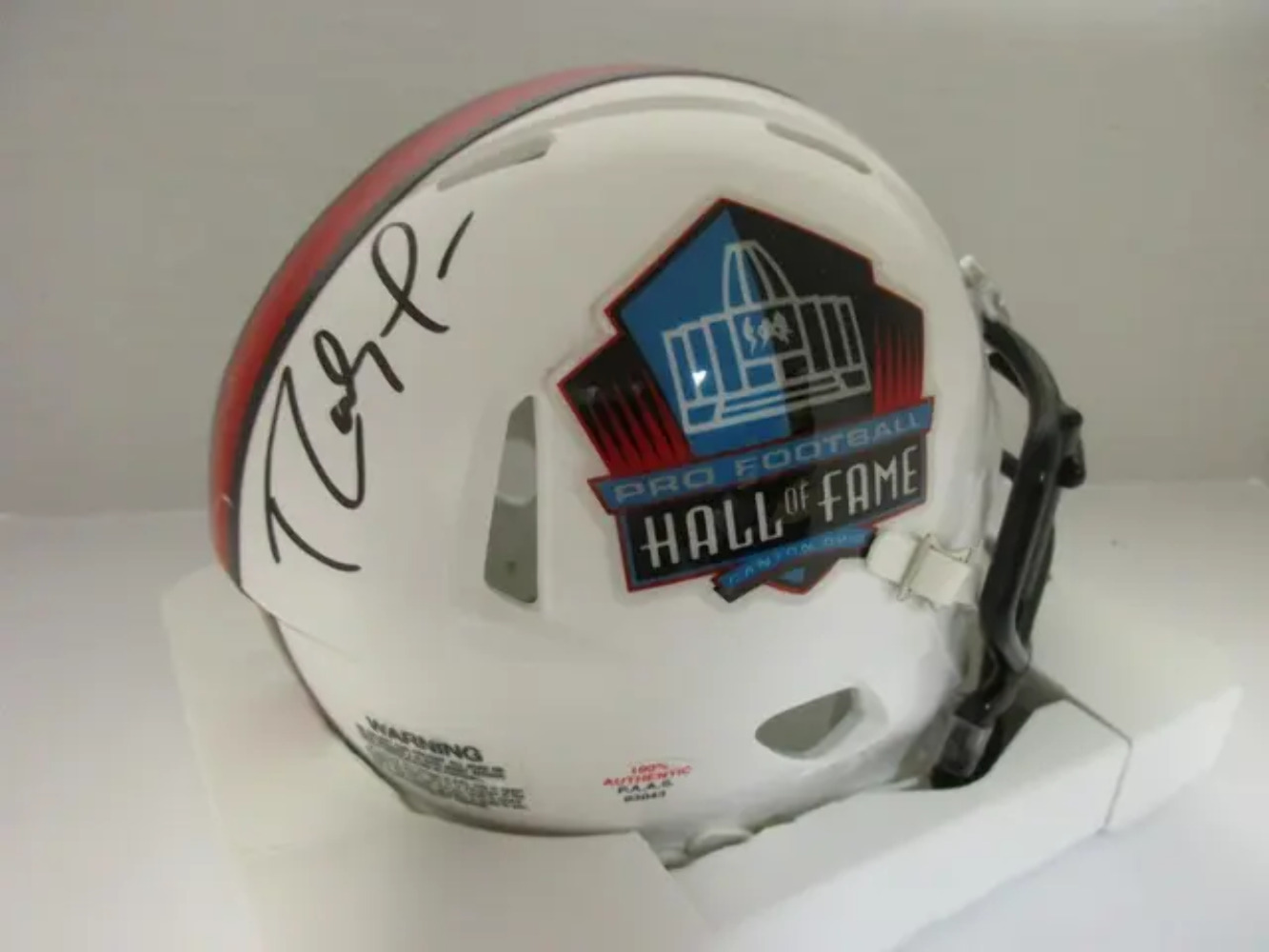 Randy Moss of the Minnesota Vikings signed autographed HOF mini football helmet