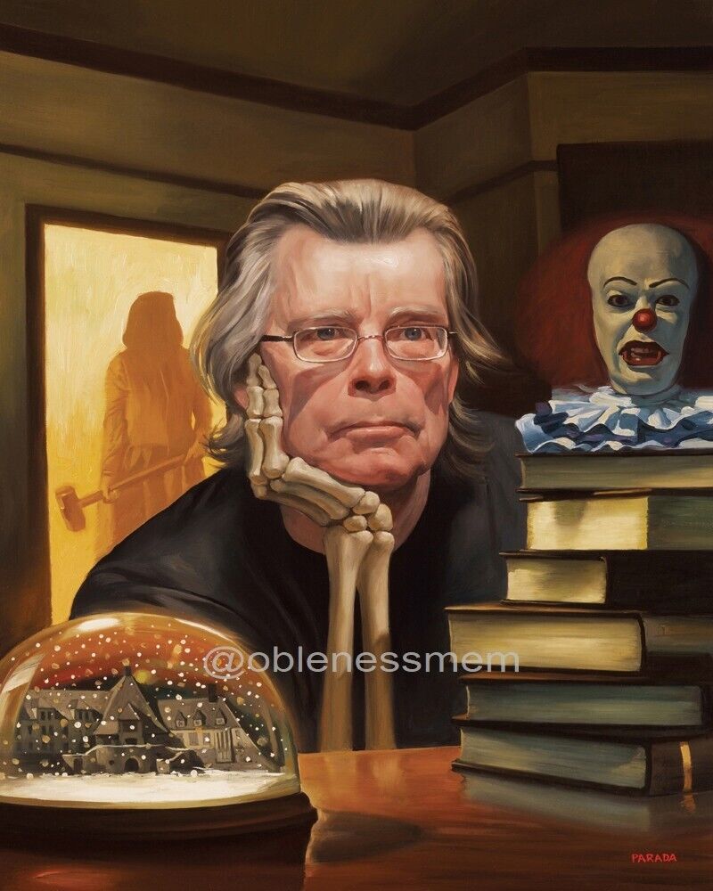 8x10 STEPHEN KING GLOSSY PHOTO author photograph picture print pennywise IT