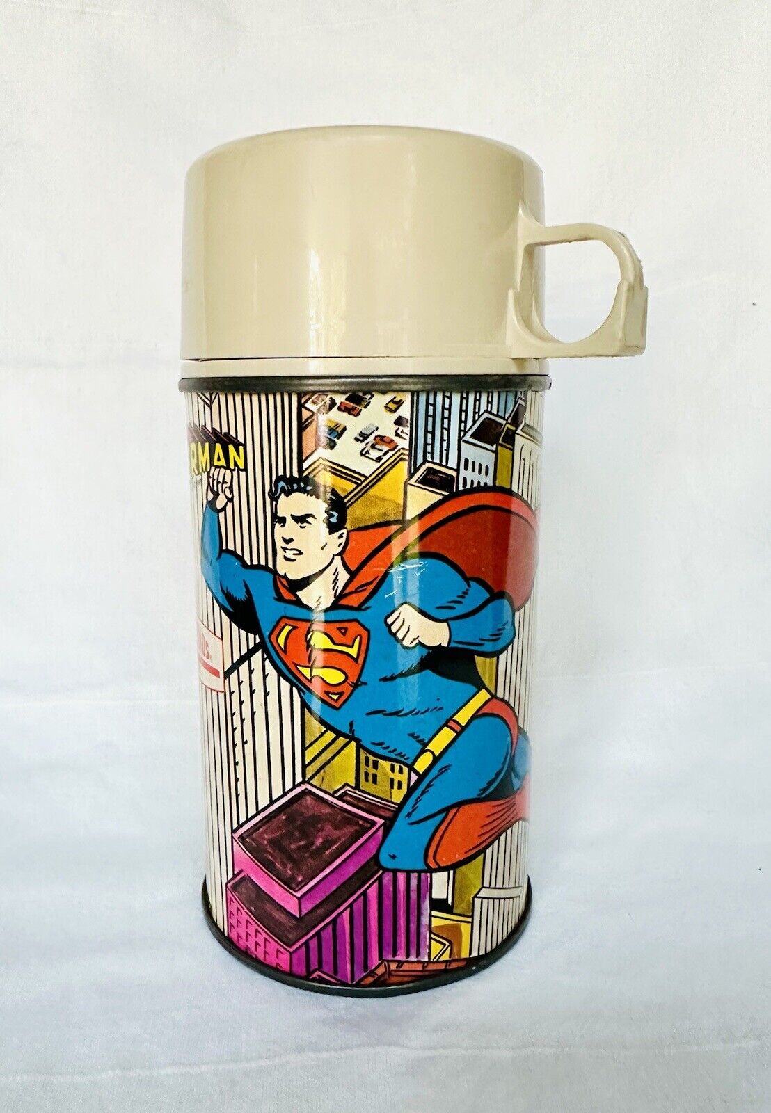 Vintage 1967 Superman Thermos Bottle No. 2892