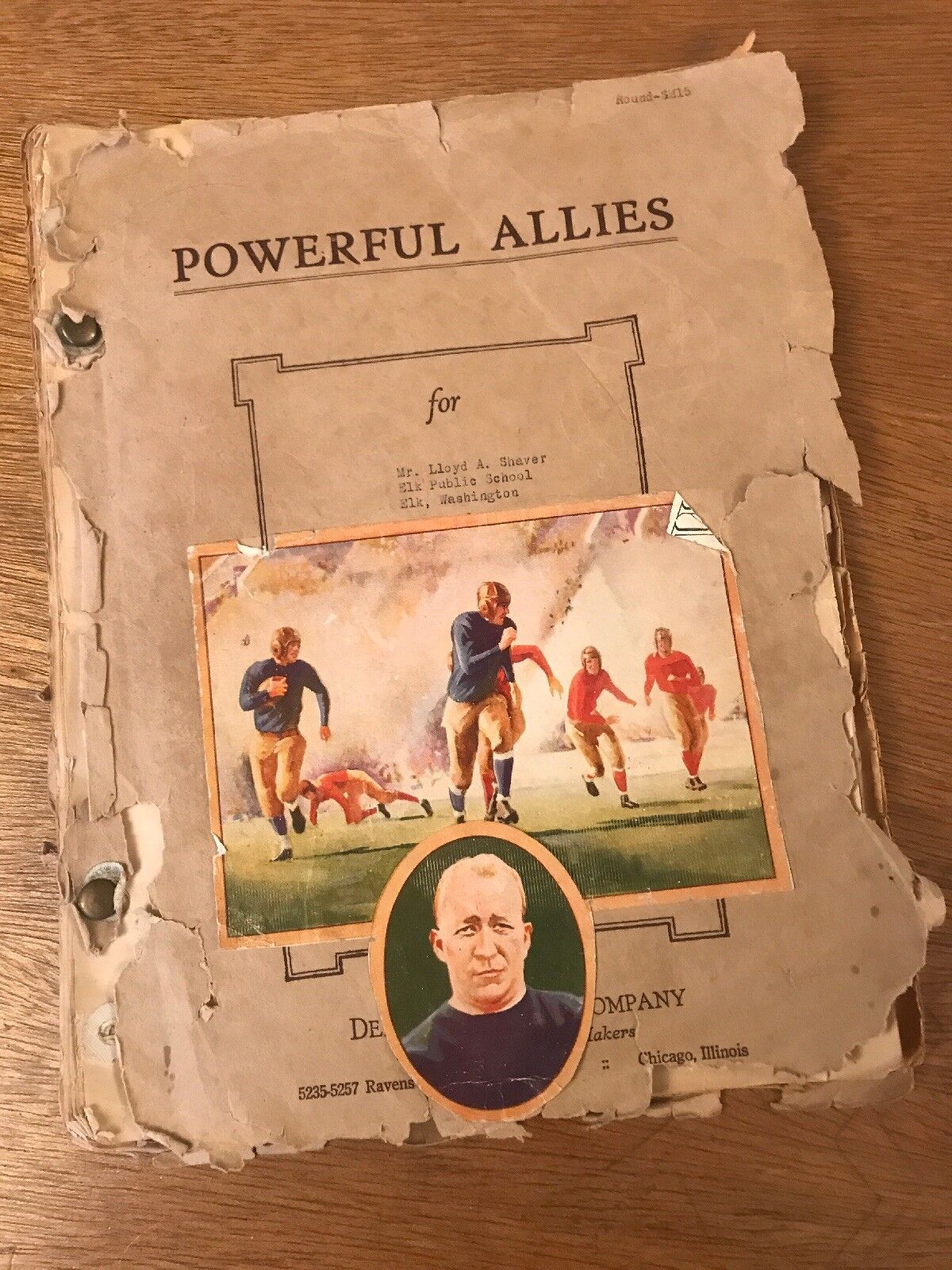 *VERY RARE* 1920s Antique Football & Basketball Coaching Notes Scrapbook Vintage
