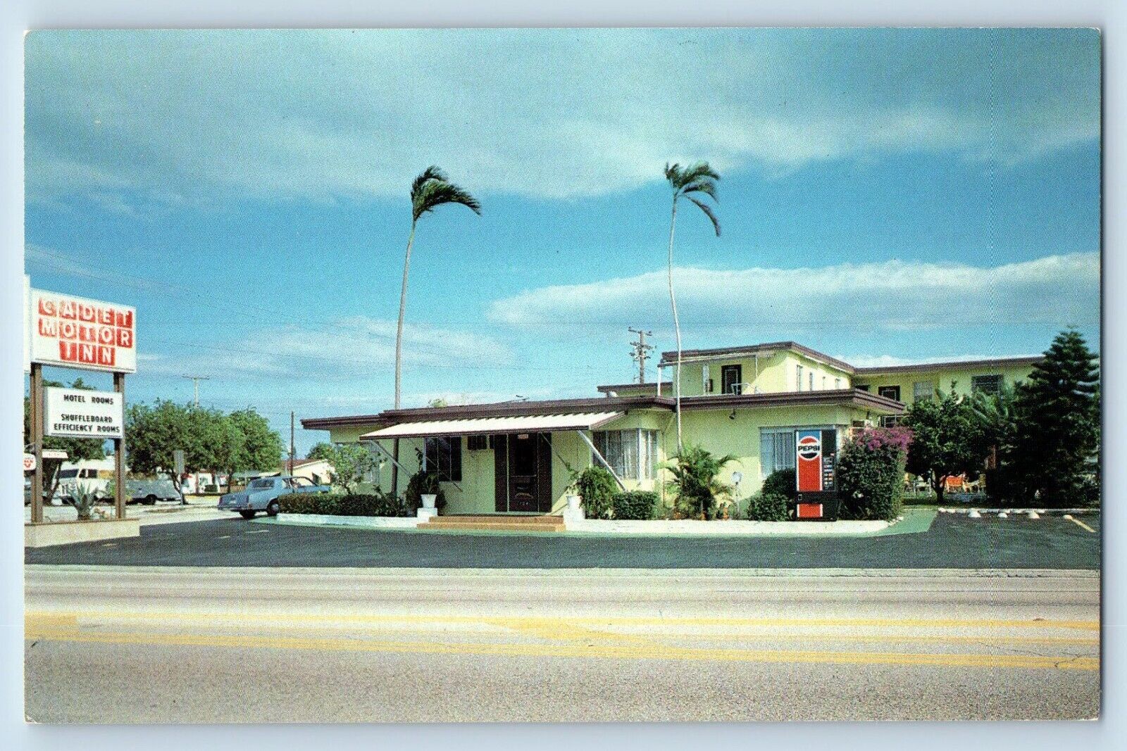 Lake Worth Florida FL Postcard Cadet Motor Inn South Dixie Highway c1960 Vintage