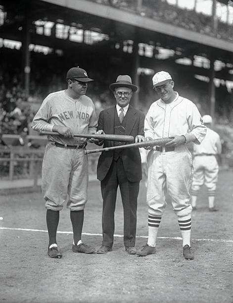 Babe Ruth JA Hillerich Rogers Hornsby during St Louis vs Yanks - 1926 Old Photo