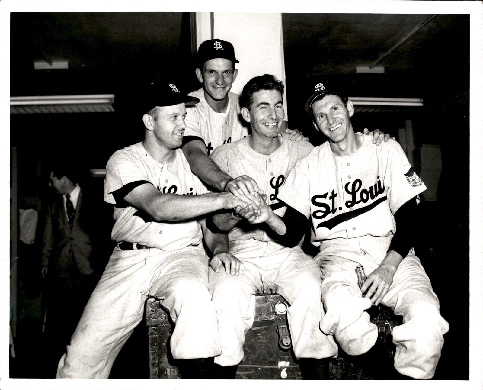 PF5 2nd Gen Photo 1953 ST LOUIS BROWNS VIC WERTZ JOHNNY GROTH MARTY MARION