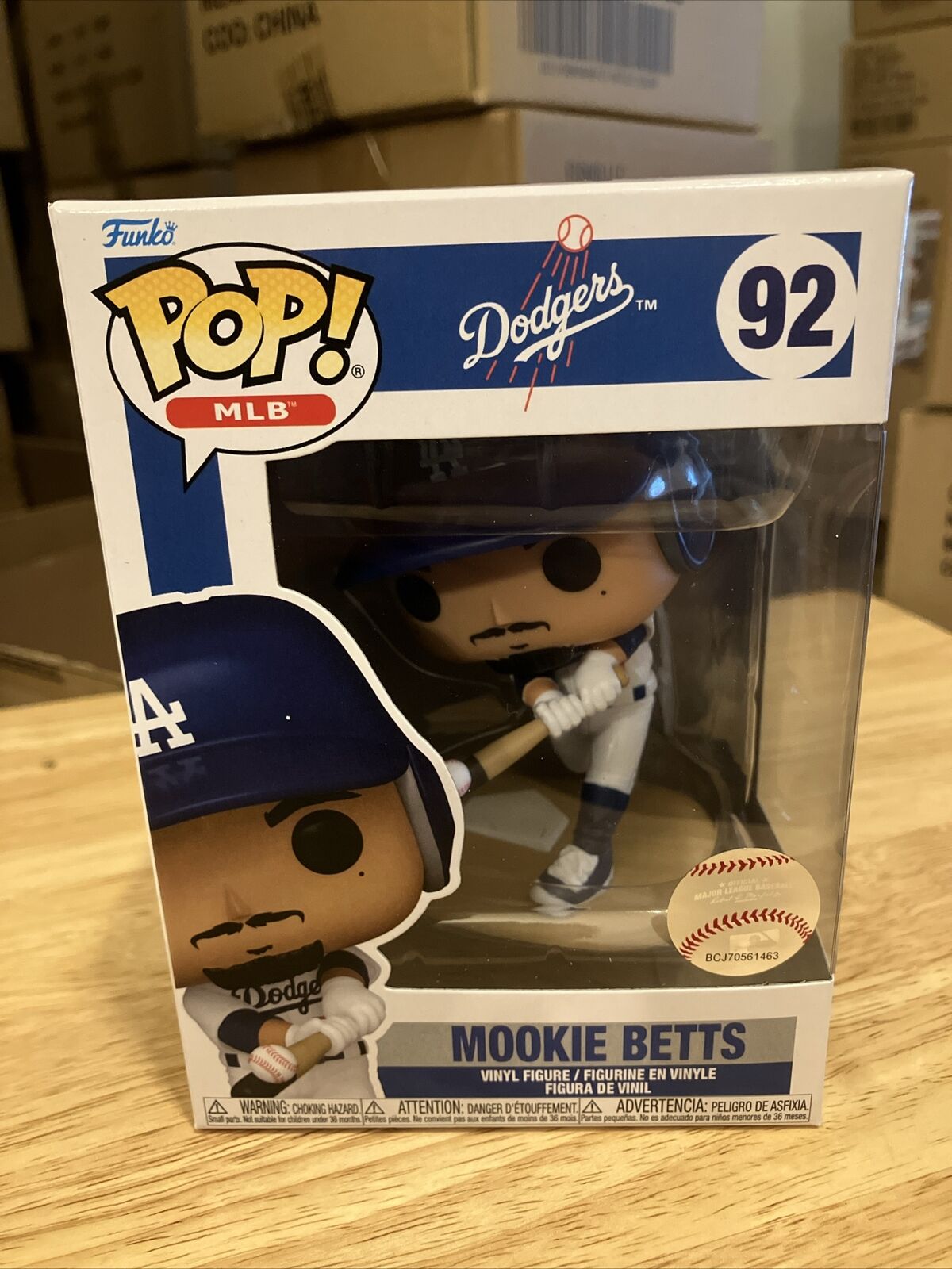 MOOKIE BETTS Funko POP MLB: Los Angeles Dodgers Vinyl Figure #92