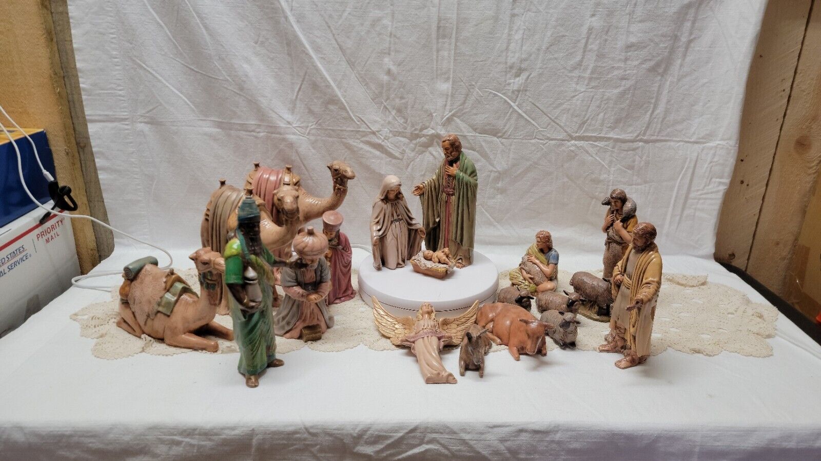 Vintage 20 Piece Nativity ~ Custom Made ~ Hand Painted