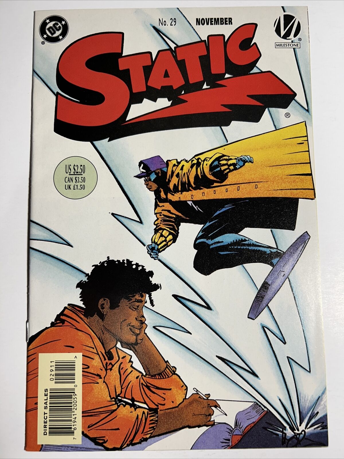Static Shock #29 First Printing Original DC Milestone Comic Book 1st Print