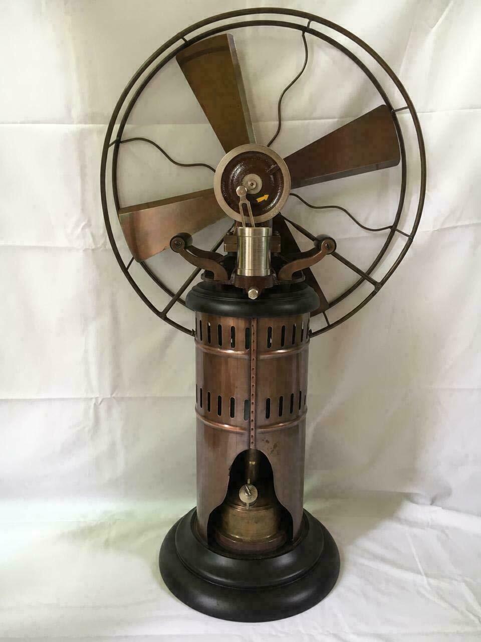 Antique Antique Stirling Engine Kerosene Fan Collectibles Museum Vintage Gift.