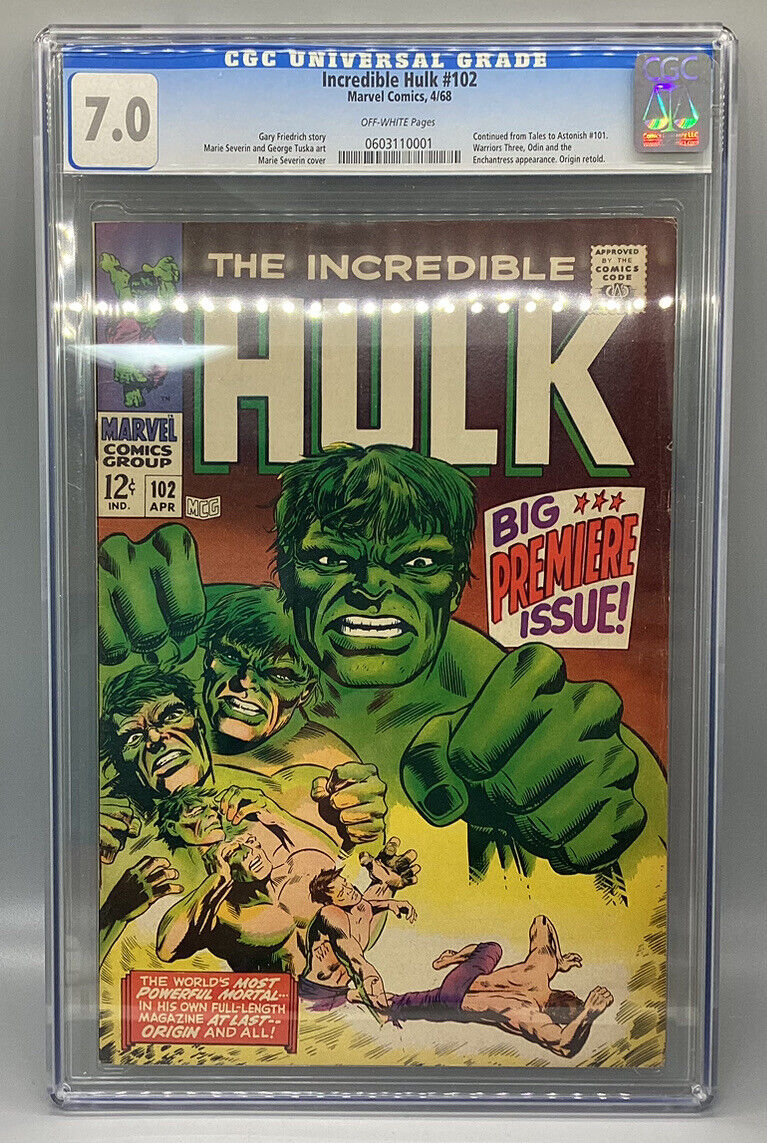 The Incredible Hulk #102 - April 1968 - Marvel Comics CGC 7.0