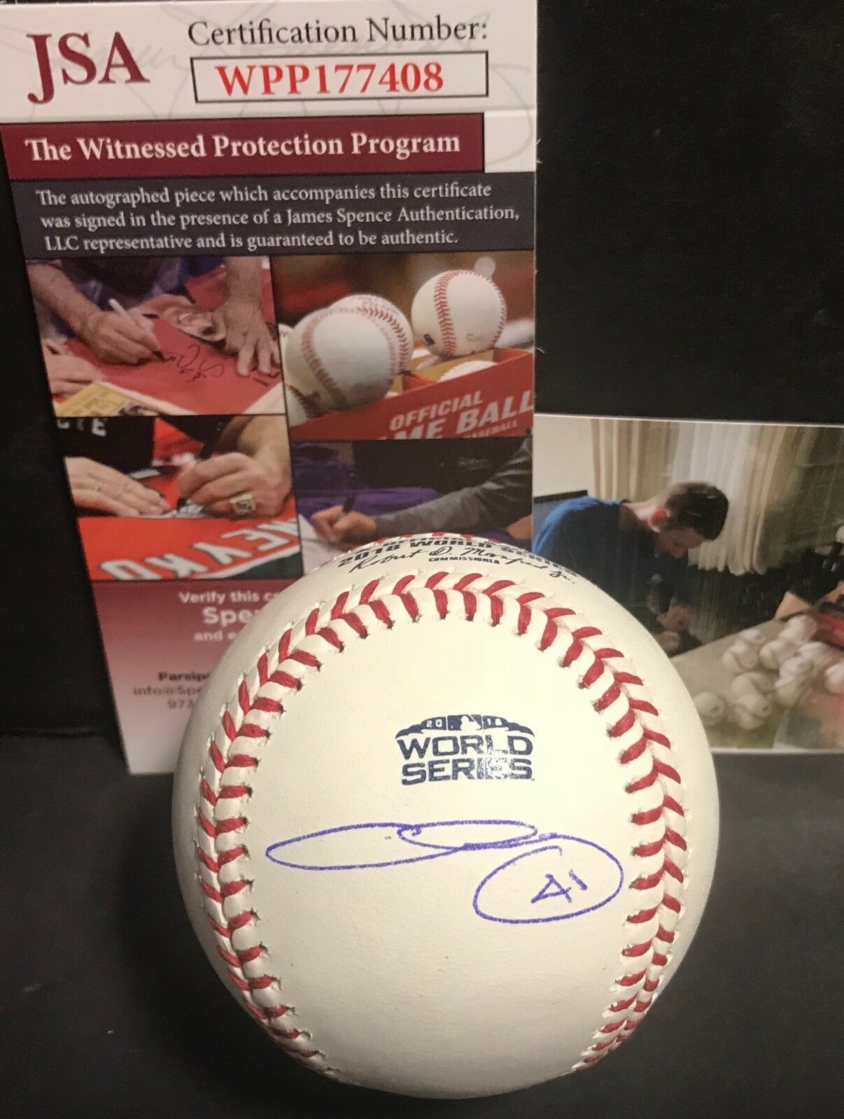 Chris Sale Red Sox Signed 2018 World Series Baseball JSA WITNESS COA