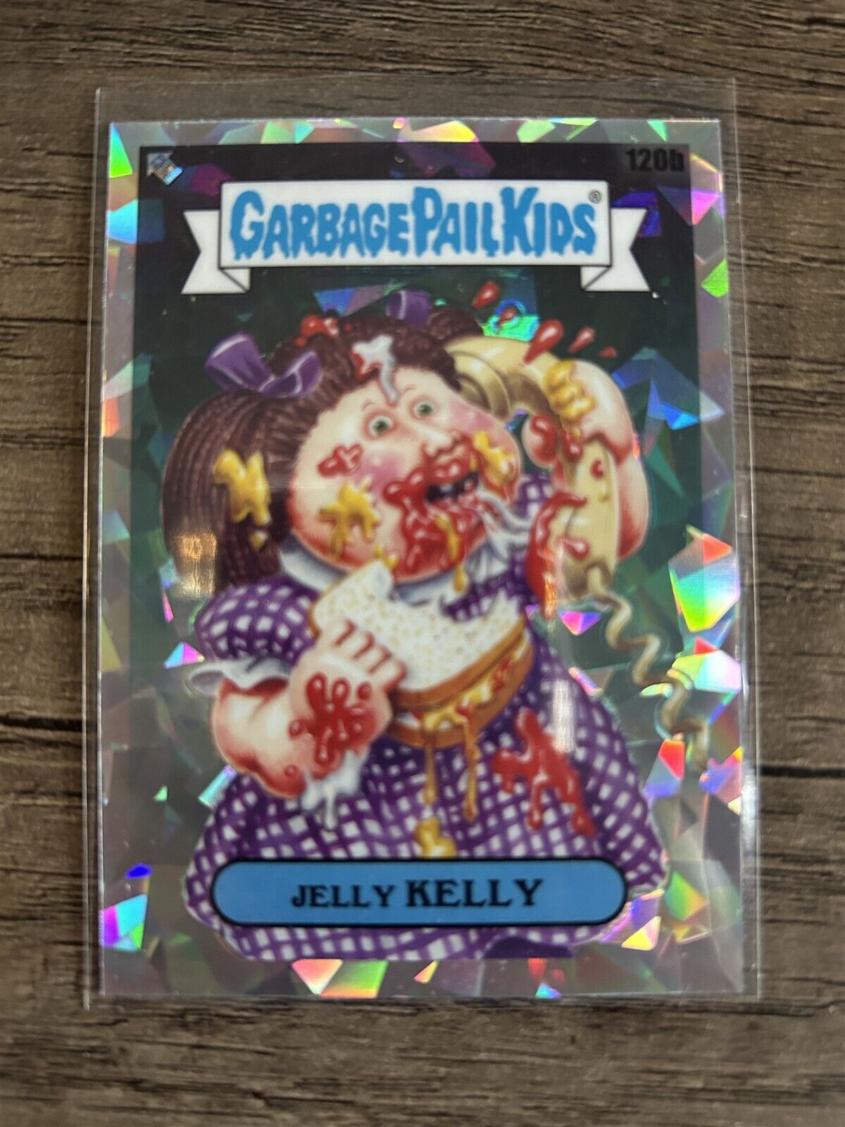 2020 Topps Chrome Garbage Pail Kids Jelly Kelly 120b Atomic Refractor