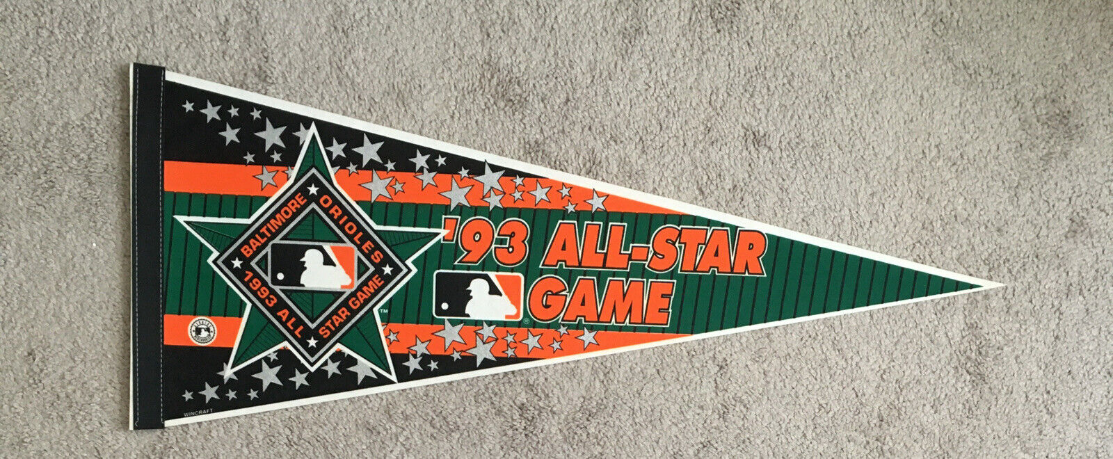 Baltimore Orioles MLB All Star Game 1993 Vintage Licensed Full Size Pennant Flag