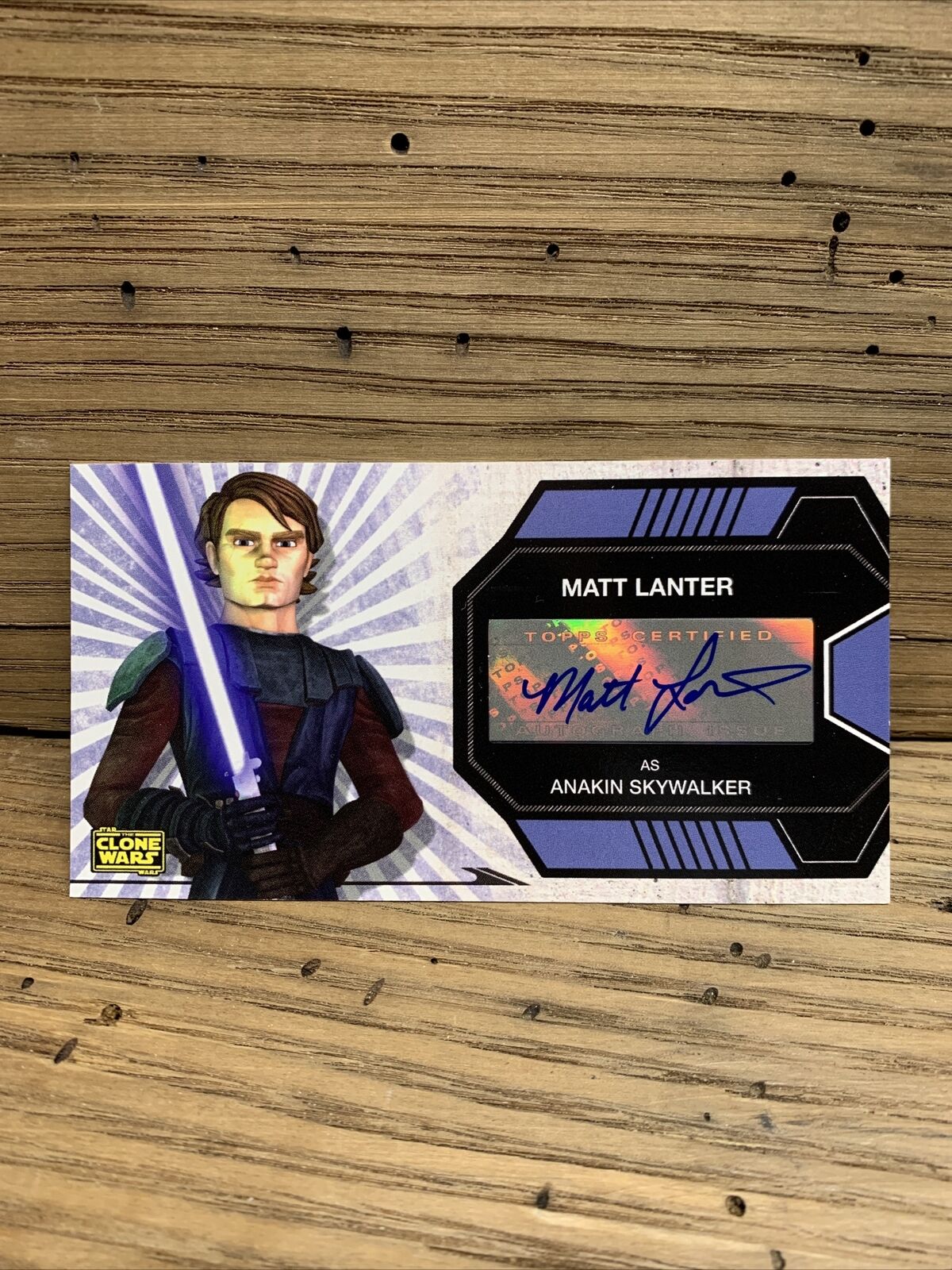 2009 Topps Star Wars Clone Wars Matt Lanter as Anakin Skywalker Autograph Fresh