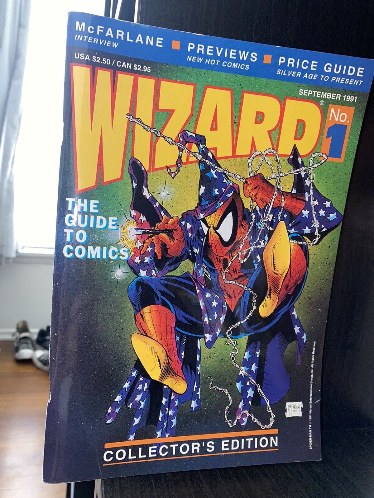 Wizard Magazine  Issue 1 w/ Poster Spider-Man Todd McFarlane 1st Issue RARE