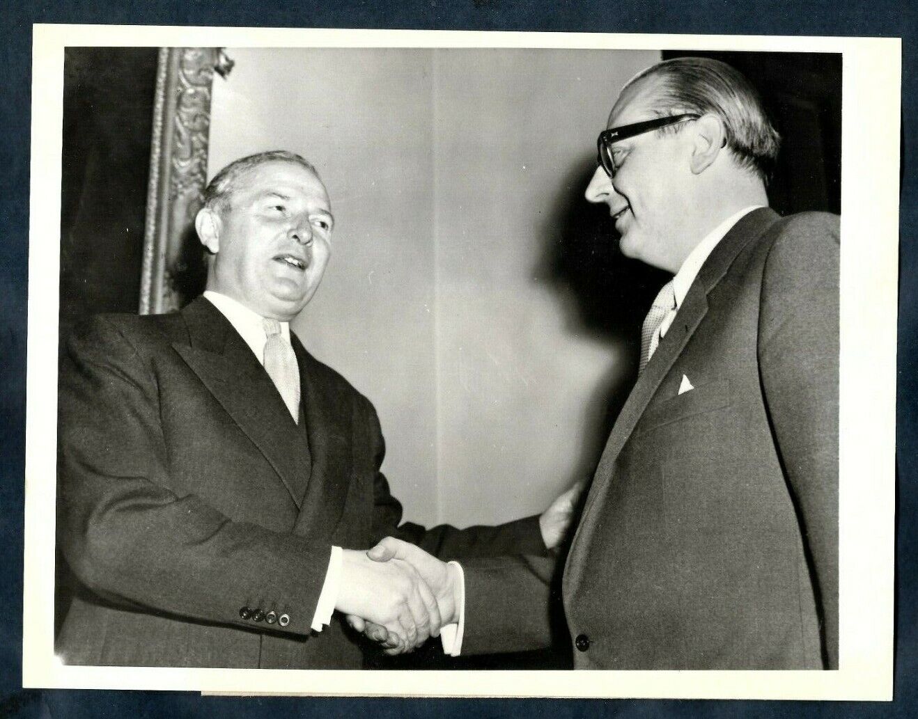 WEST GERMAN & BRITISH MINISTERS VON BRETANO & SELWYN LLOYD ENG 1955 Photo Y 246