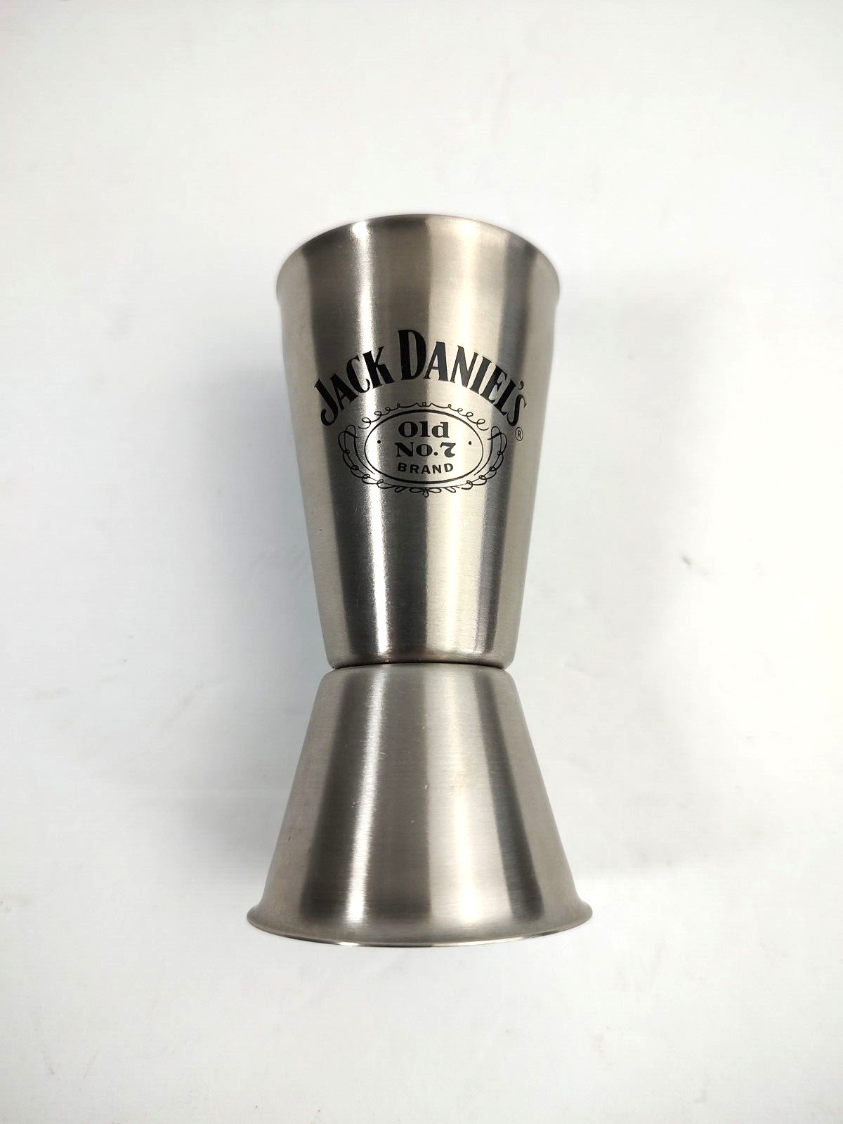 Jack Daniels Old No. 7 Double Jigger Shot Whiskey Brushed Stainless Steel