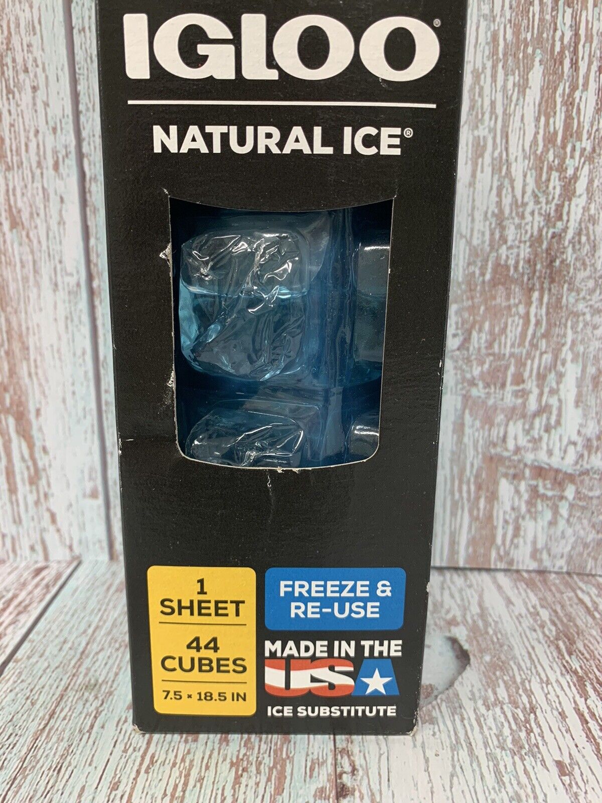 IGLOO Natural Ice Freeze & Reuse, 1 Box, 44 Cubes