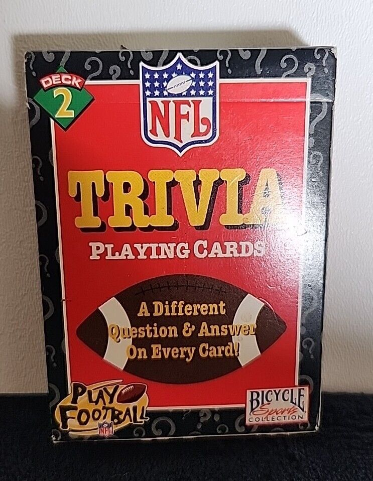 Bicycle Sports Collection 1997 NFL Trivia Cards Deck 2 Rare New With Seal 