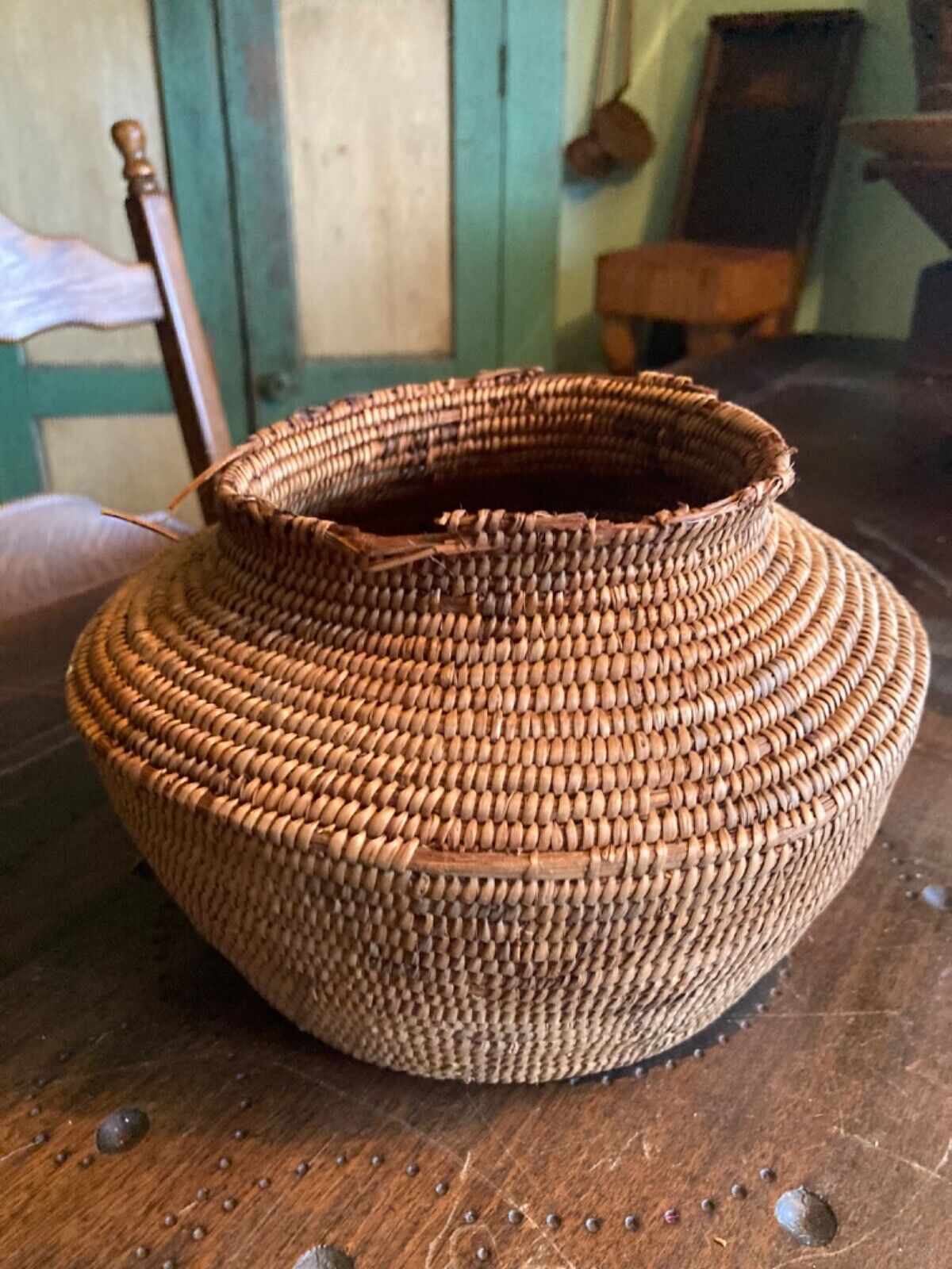 Antique Native American woven basket maybe Apache