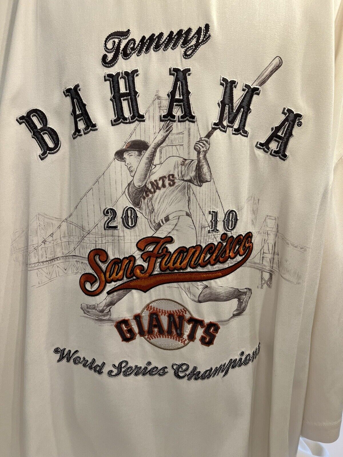 SF Giants Shirt Mens 2X Tommy Bahama World Series 2010 Limeited