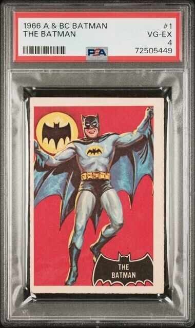 PSA 4 1966 A & BC The Batman no 1 trading card Rookie