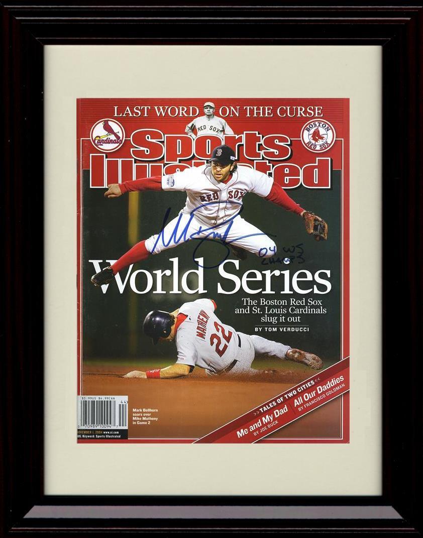 Framed 8x10 Mark Bellhorn - Curse Reversed - 2004 World Series - Boston Red Sox