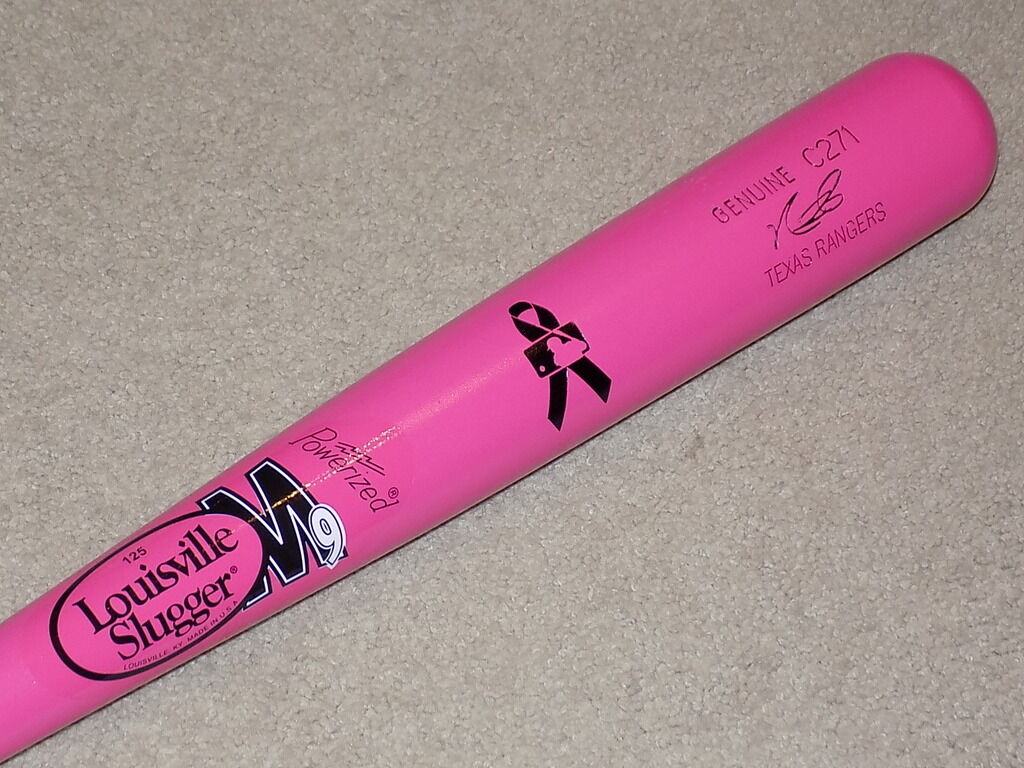 Nelson Cruz H&B M9 Maple Pink Mother\'s Day Game Bat 2012 Texas Rangers