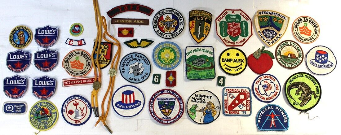 Huge Vintage Antique Boy and Girl Scout Patch Lot 30+ LOOK