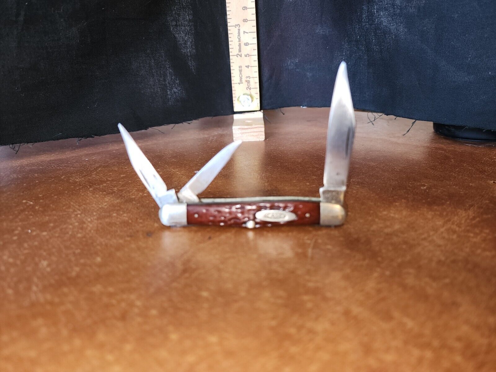 Vintage 1940-64 Case XX 6308 Red Bone Whittler 3 Blade Folding Pocket Knife