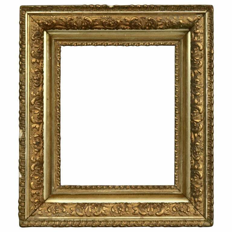 Antique Victorian First Finish Giltwood Painting Frame, c 1890