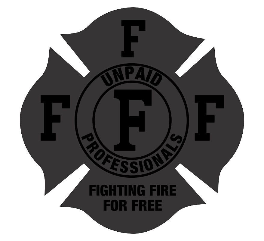 Firefighter Decal-Firefighting For Free Reflective Black Light Helmet Decal 4\