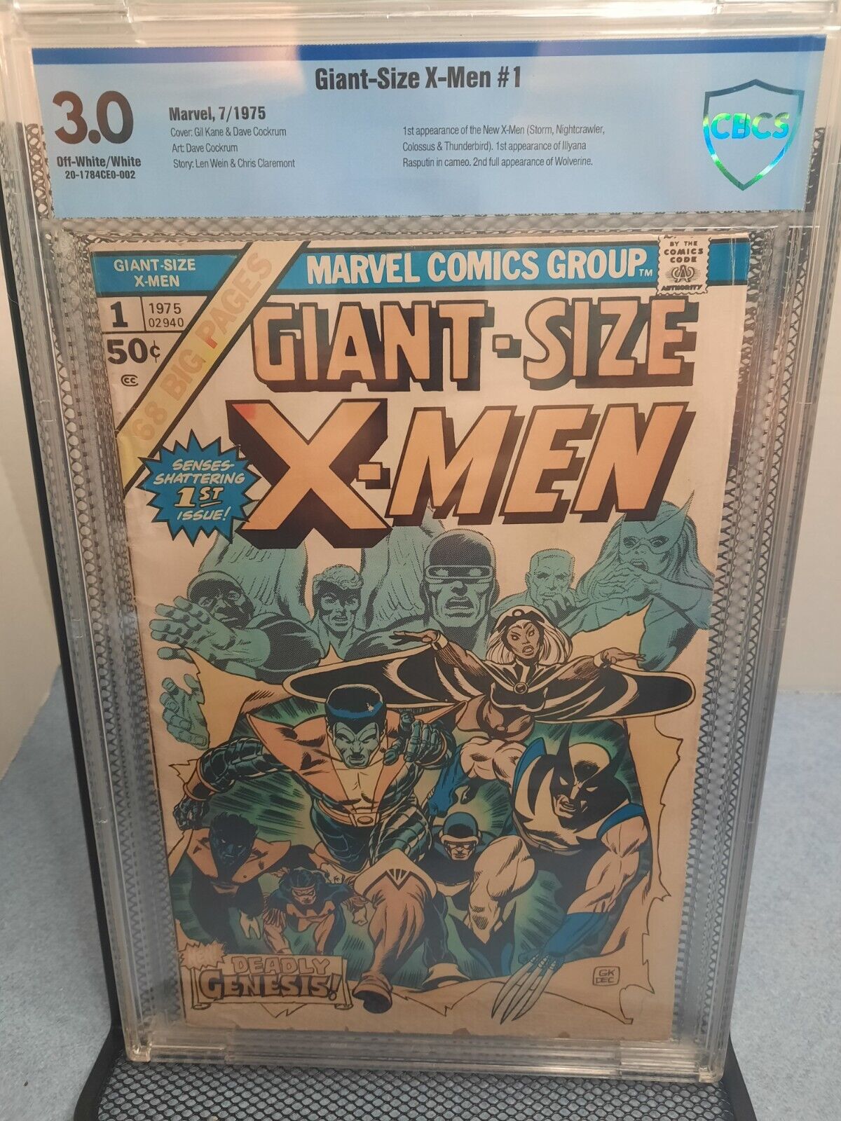 Giant Size X-Men #1 CBCS 3.0 - Marvel 1975 1st Storm Nightcrawler 2nd Wolverine