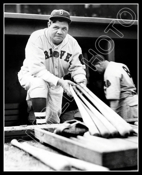 Babe Ruth #7 Photo 8X10 - Boston Braves 1935