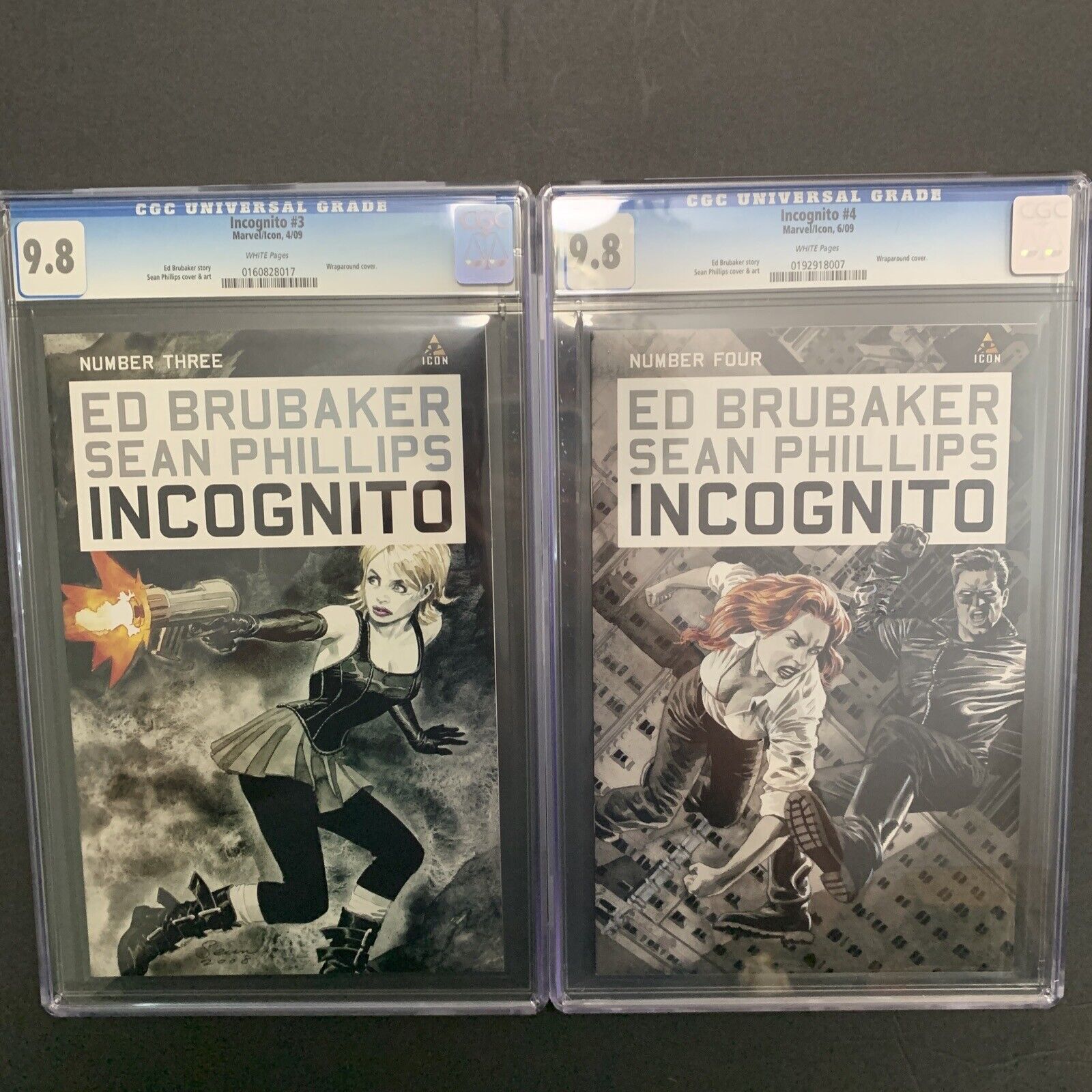 Incognito #3 & #4 Set Lot of 2 Issues CGC Graded 9.8 2009 Marvel/Icon Comics