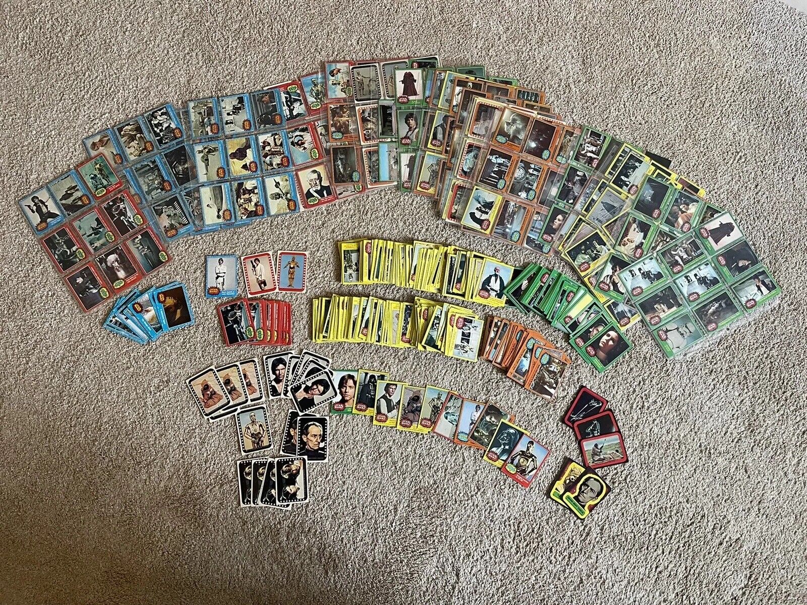 Vintage Star Wars Topps 1977 to 1982 Huge Lot Hundreds Of Cards & Stickers
