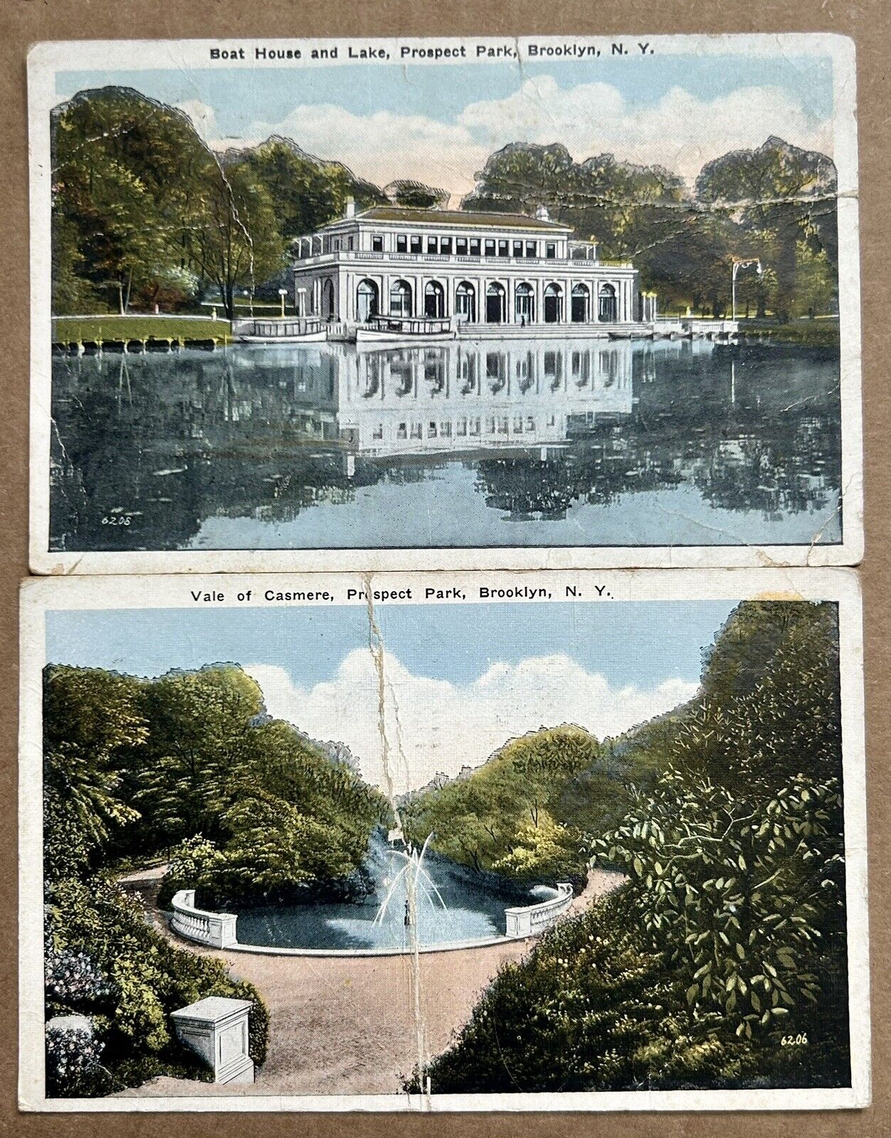 Brooklyn New York Vintage Postcards. Lot Of 2. 1923 1925