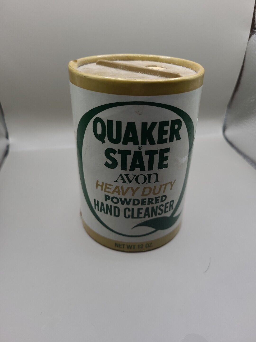 Avon Quaker State Powdered Hand Cleanser 50% Full Rare Oil Advertising Vtg