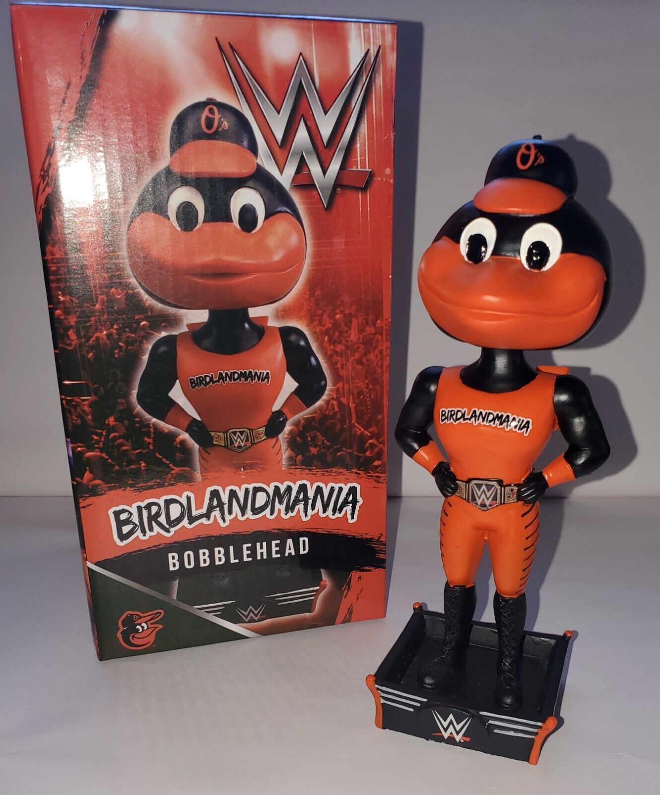 Baltimore Orioles WWE Birdlandmania Oriole Bobblehead MLB New With Box