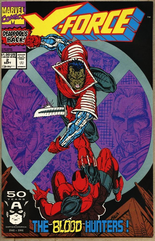 X-Force #2-1991 nm 9.4 1st Garrison Kane 2nd app of Deadpool X-Men