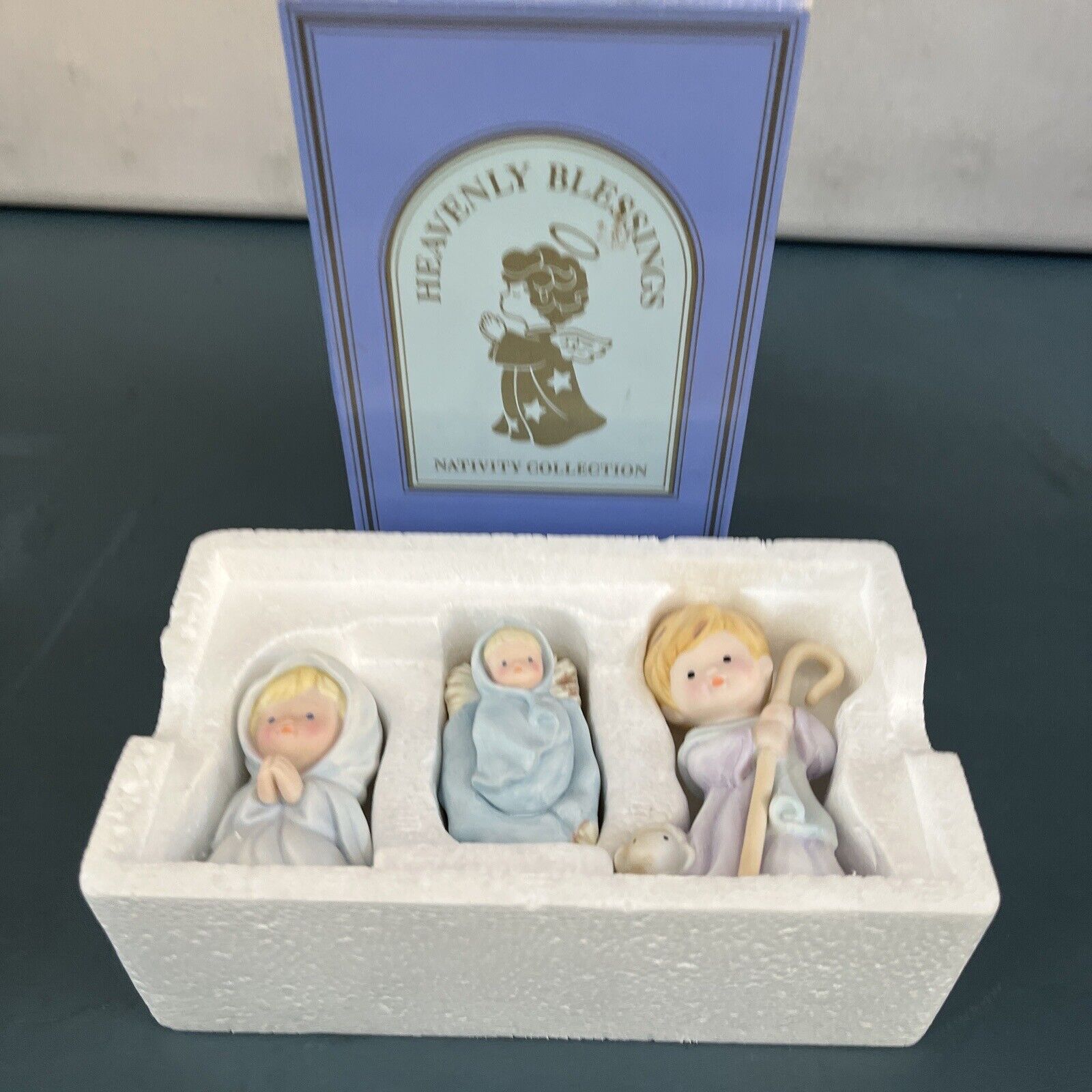 Avon Heavenly Blessings Nativity Collection: The Holy Family 3 PC Set 1986