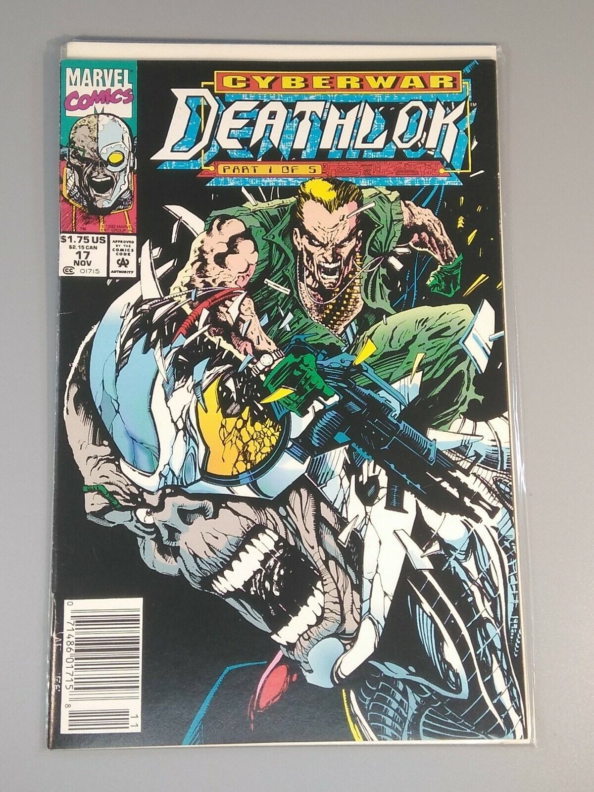 Vintage Nov 1992 DEATHLOK #17 Marvel Comic Pt.1 of 5 Near Mint In Plastic Sleeve
